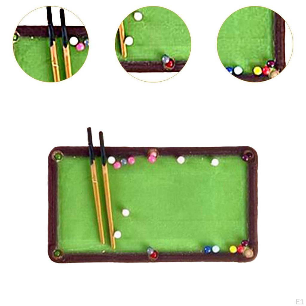1:64 Scale Mini Pool Table Model, Miniary Persons Accessory, Resin Architectural Miniature