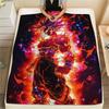 Son Goku Anime Print Flannel Blanket, Suitable for Bedrooms, Sofas, Beds, Chairs, Picnics, Travel -HE31