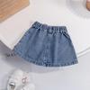 Korean Style Girls' Denim Skirt - Spring/Summer 2025 Trendy All-Match Short Skirt
