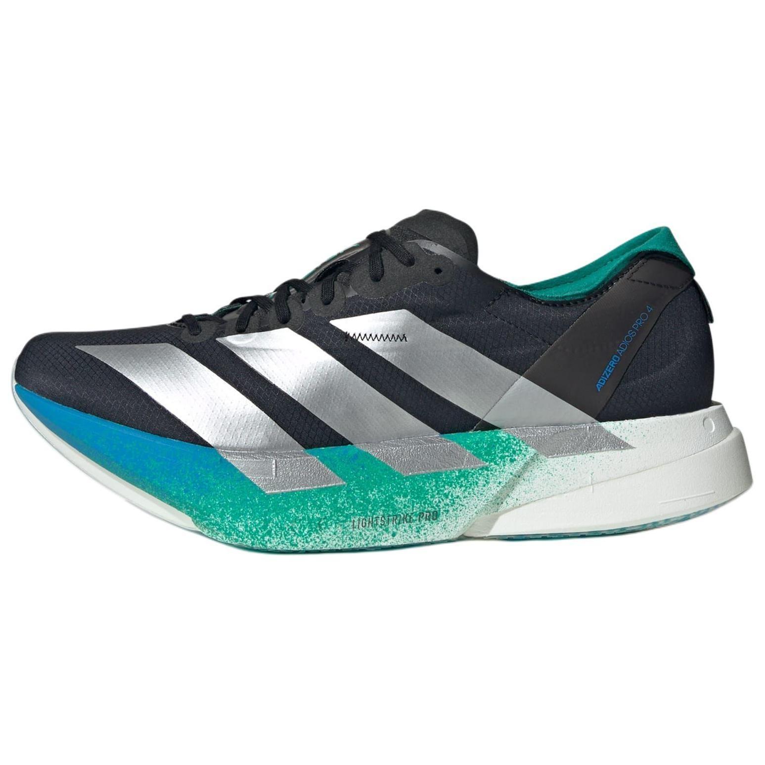 adidas Adizero Adios Pro 4  Black Matte Silver Glory Green  Men s JR6365 EU 40