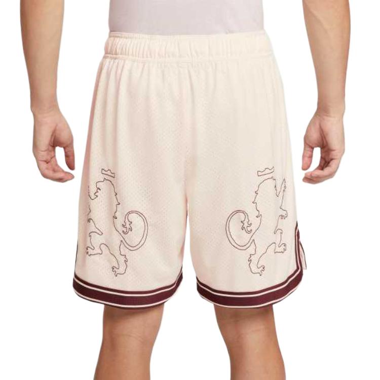 Nike LeBron Basketball Shorts Sail Dark Team Red Men HV3395-133 L