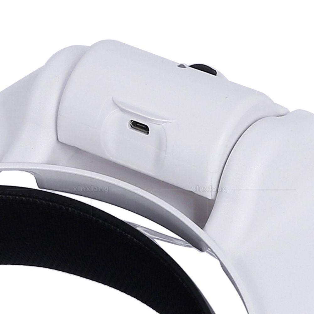 LED Lighting Lamp Jeweler Repair Reading Magnifier Microscope Headband Magnifier Head Loupe