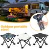 Outdoor Tragbarer Faltbarer Hocker Camping Zusammenklappbarer Fußhocker Wandern Strand Reise Picknick Angelstuhl Werkzeuge Ultraleichtes Picknick