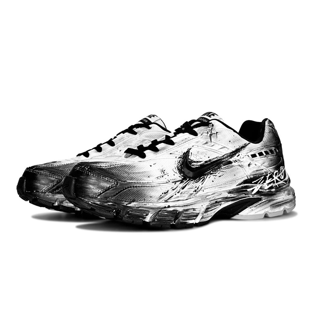 Nike Initiator Cushioning Abrasion Resistant Breathable Low Top Casual City Commuting Running Shoes Men's Black White 394055-100(Team79-ZeroS-BOX)