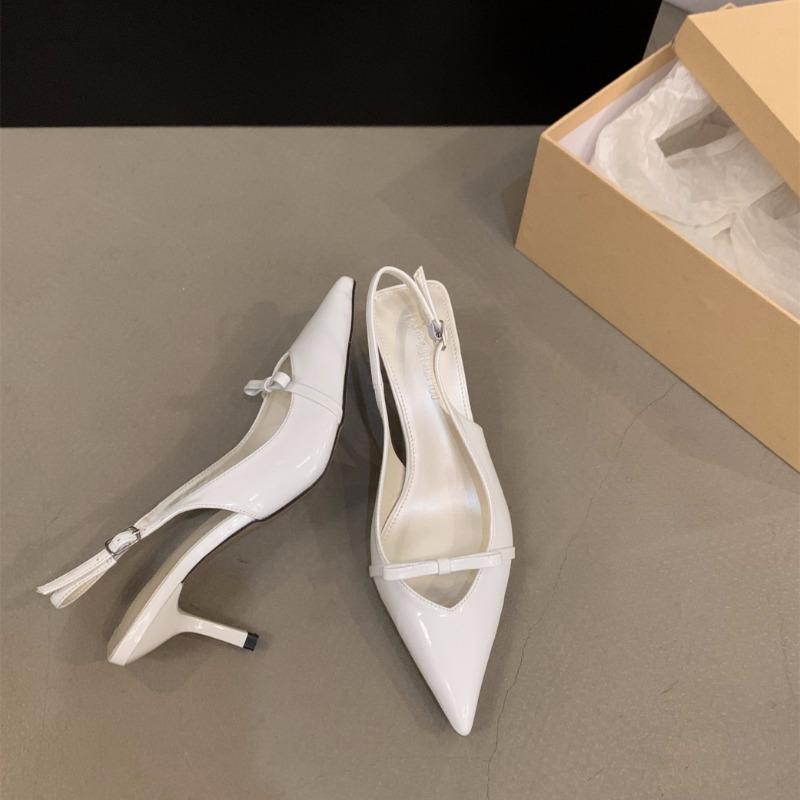 Móda 2024 Léto Špičaté Dámské Sandály Módní Elegantní Vysoký Podpatek Slingbacks Mules Boty Dámské Sexy Párty Šaty Lodičky