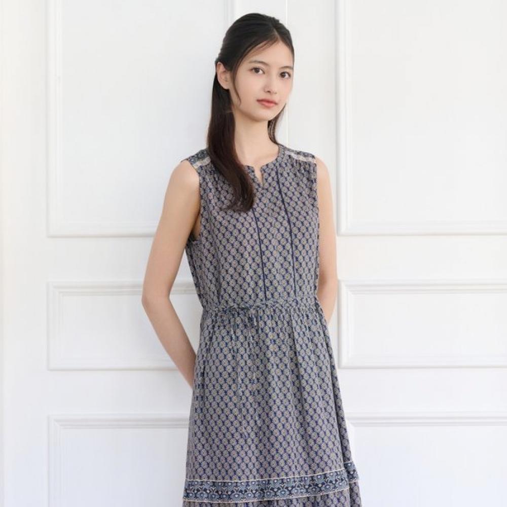 Thursday Island Women S Border Mix SleeveleSS dreSS Navy T264mop213w