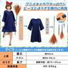 COZENRE Witch Kiki Cosplay Halloween Costume Ribbon Headband + Dress Bag Broom Stickers3 7-piece Set Outfit Womens Girls Cute Delivery Service Stage