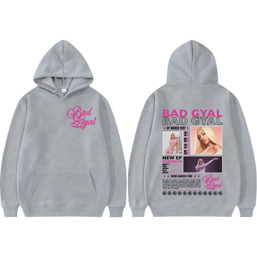 Bad Gyal Bikini Badness Tour 2025 Графические худи Мужские Женские Модные Эстетичные Худи Высокого Качества С Длинным Рукавом Свободные Толстовки 3XL