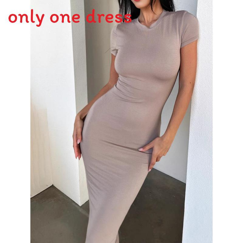 Elegant Summer Dress For Women With Spliced Design And High Waist For Casual Wear