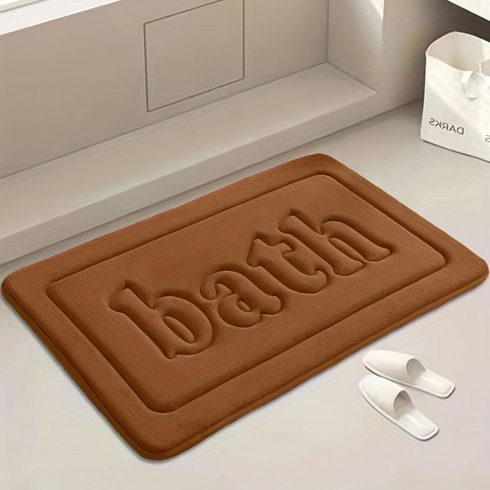 1 Stück, schwammgeprägte Badzimmer-Badematte, wasserdicht, dekorativ