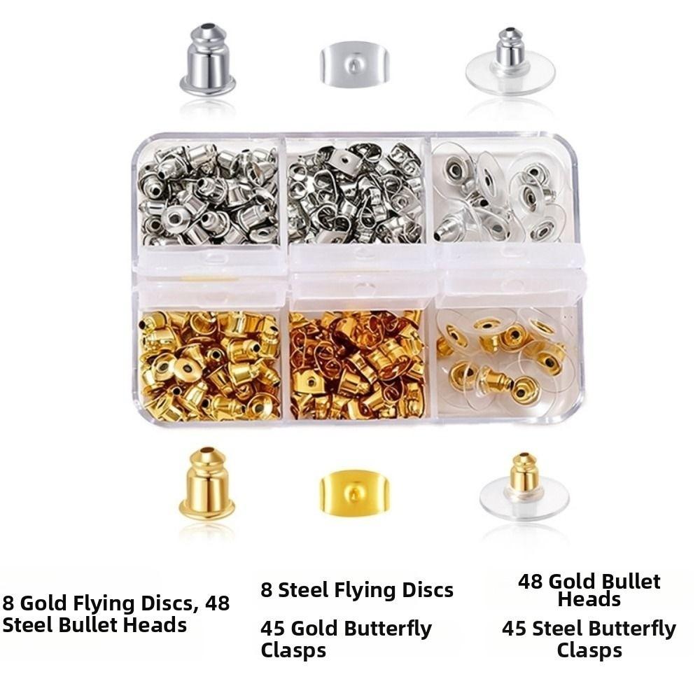 Transparent Earring Back Stoppers Soft Silicone Earring Safety Back Ear Plug Set  DIY Earring