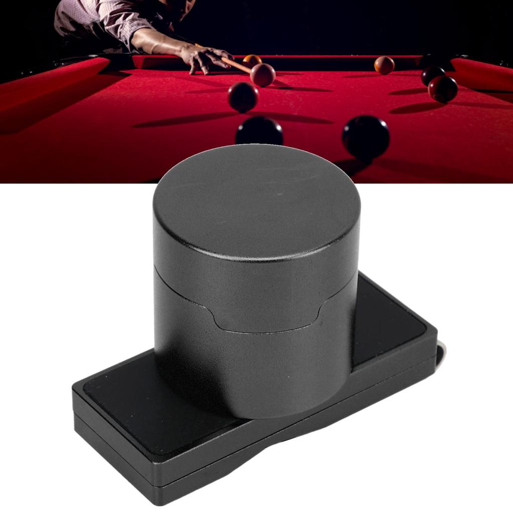 Magnetic Billiard Chalk Holder Aluminium Alloy Round Snooker Cue Chalk Box with Fixed Clip Portable Billiard Accessories