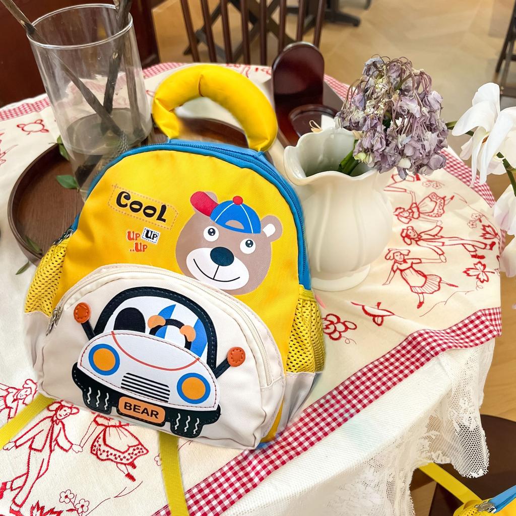 Kindergarten Primary School Students Schoolbag Cartoon Cute Car Baby Backpack Foreign Style Printing Children'S Backpack