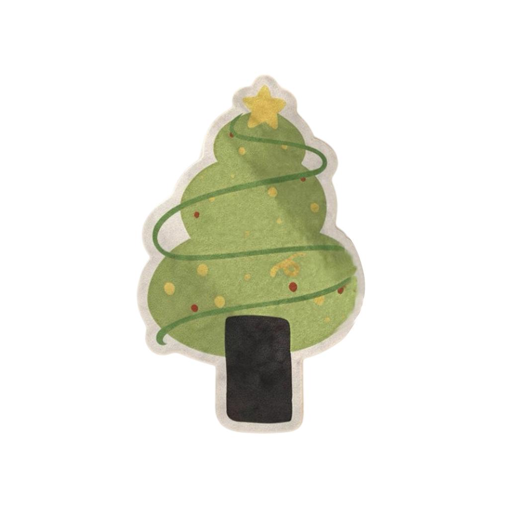 Christmas Tree Bathroom Rug Tree Decor Area Rug Bath Mat Tree Shaped Mat Non- Soft Bath Rug Machine Washable Rug For Christmas Bathroom Front Door