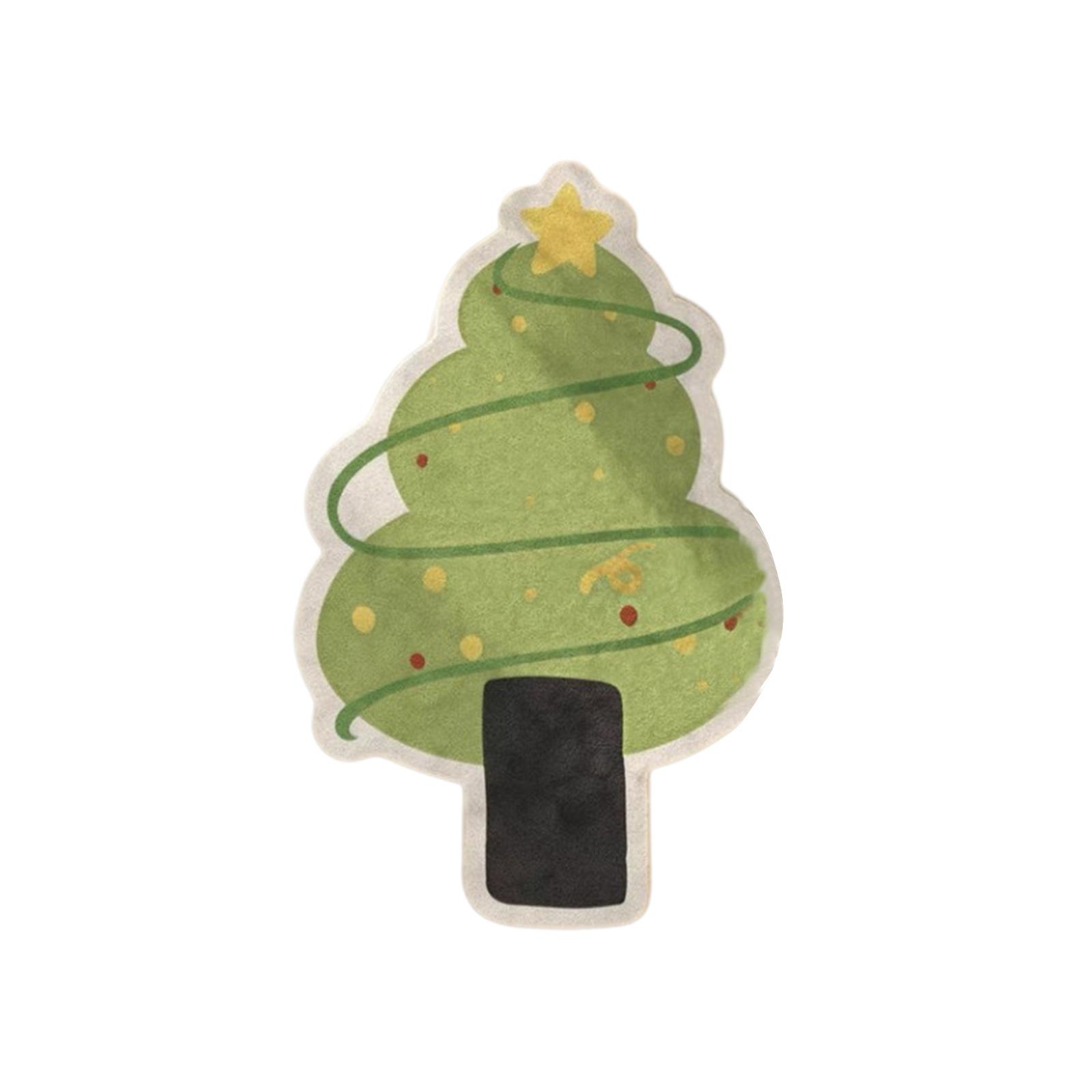 

Коврик для ванной Рождественская елка Декор елки Коврик для зоны Коврик для ванной Коврик в форме елки Не мягкий коврик для ванной Коврик, который можно стирать в машине Для Рождества Ванная Передняя дверь One Size