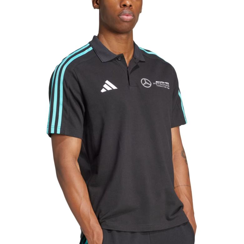 adidas X Mercedes-Amg Petronas F1 Team Ss25 Dna Fashion Polo Sportiva Uomo Polo Nere JV5430