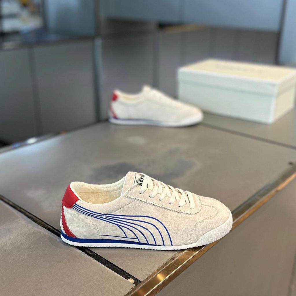 Pantofi albi de skate cu tops jos la modă pentru bărbați - Colecția Toamnă 2025 Stil PUNK Inspirați de Forrest Gump