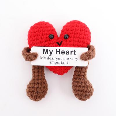 Cute Creative Mini Hand-knitted Plush Small Doll Jewelry Knitting Wool Doll Birthday Gift Office Interior Decorations