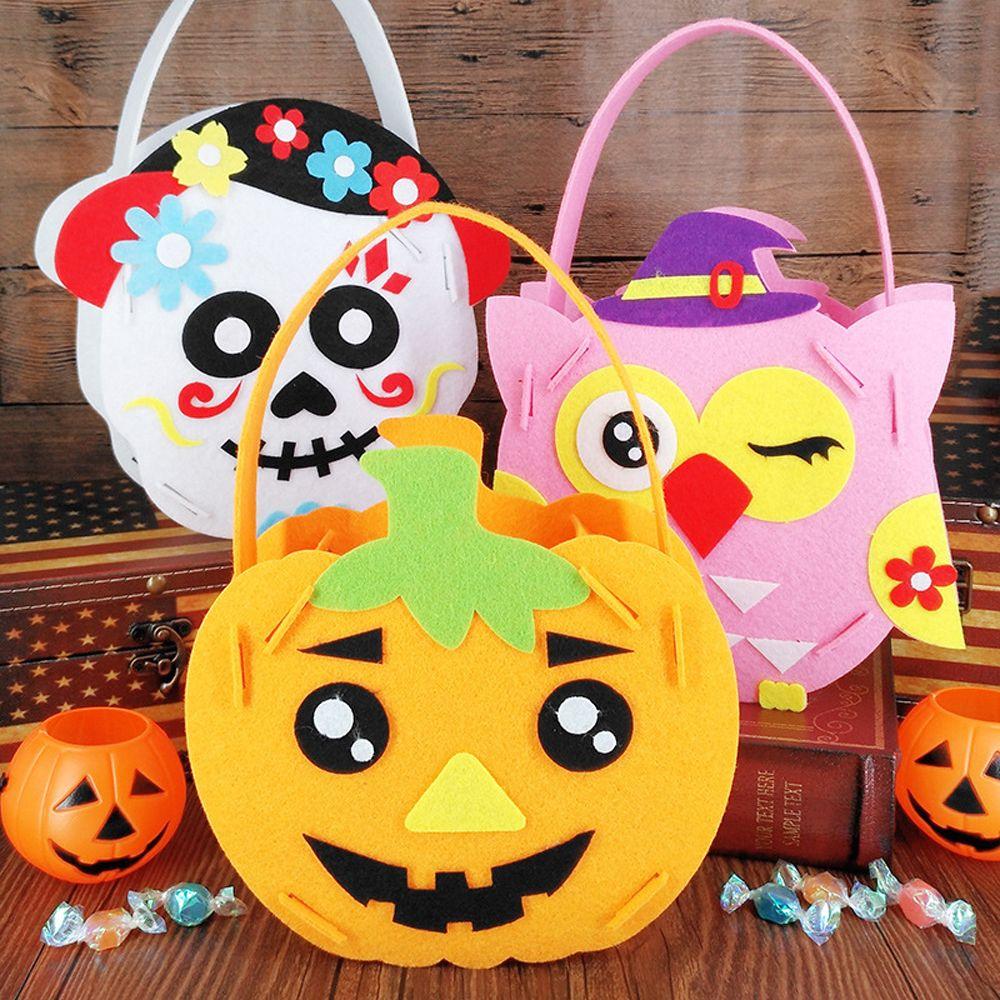 Toys Trick Or Treat DIY Material Gift Basket Storage Bucket Halloween Candy Bag Halloween Bag