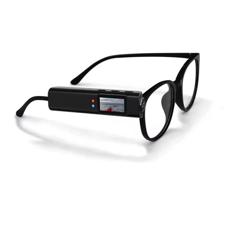 

2.7K HD FPV Glasses Camera Wearable WiFi Video Camcorder 110°Wide Angle Lens Anti-shake Built-in Battery APP Control FPV Camera NO Card чорний