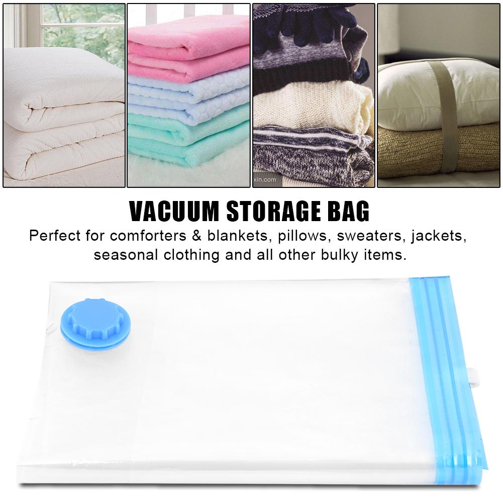 6Pcs Vacuum Compressed Space Saving Storage Bags Clothes Pillow Travel (60*80cm)