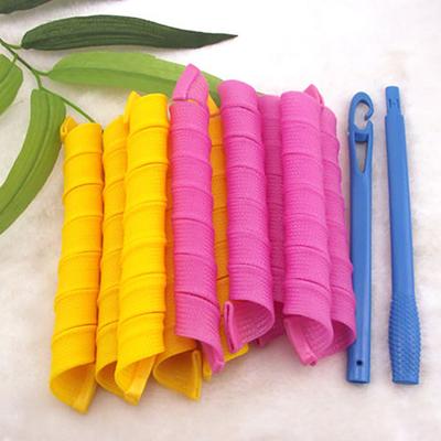 10 Stück Lockenwickler Magischer Ringellockenkopf 55 cm x 2,5 cm Lange Spiral-Haarwickler für Frauen
