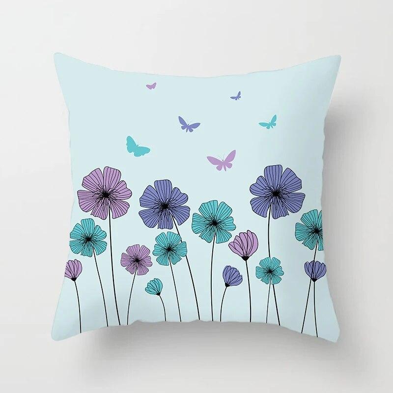Abstract Painting Flower Cushion Cover Pillow  Home Sofa Car Decorative