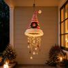 Led Santa Hat Hanging Light Christmas Hat Pendant Lamp With Tassel Bell Star Ornaments Xmas New Year Party Decoration Light