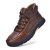 Men's Plus Size Martin Boots - Stylish High-Top Work Shoes for Autumn/Winter, Height-Boosting and Versatile for Outdoor Wear