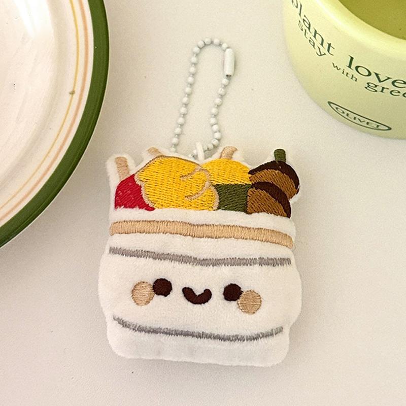 Подвесные украшения Плюшевый тост Плюшевый хлеб Брелок Брелок-шарм Милый брелок-подвеска Медведь Хлеб Брелок Подвеска для рюкзака