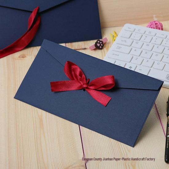 Retro Kraft Paper Envelope - Western Style Invitation with Bow Logo