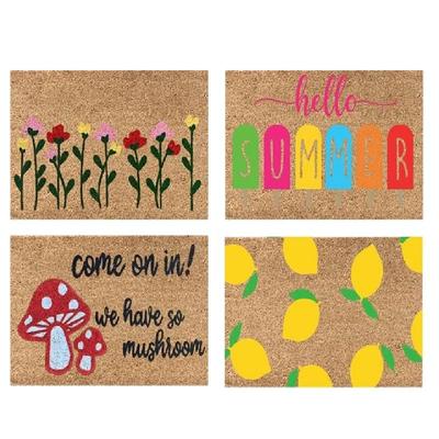 Good-Summer Themed Carpet, Non-Slip Entrance Door Mat, Absorbent Bathroom Kitchen Entrance Mat
