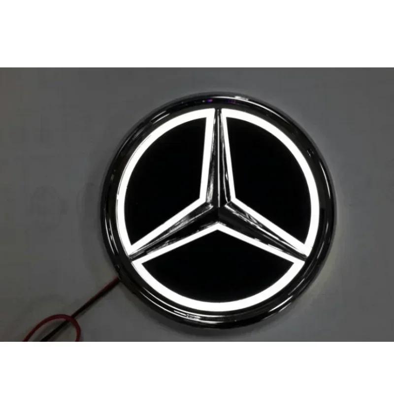 YEW1 9.5cm ABS LED Light Car for Mercedes Benz Badge Rear Trunk Emblem Accessories S350 S300L S A B C E Class GLA GLK