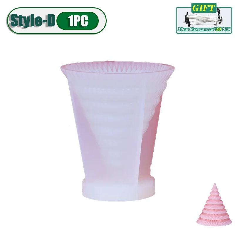 1-20PCS Christmas Tree Silicone Candle Mold Diy Plaster Aromatherapy Candle Mold Handmade Soap Mold Christmas Decoration