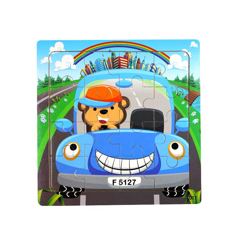 Popular Wooden Dinosaur and Animal Puzzle for Children's Early Education