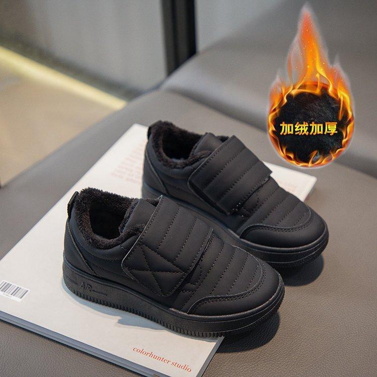Classmate sports shoes autumn and winter new velvet warm children running cartoon casual children s dad shoes 26