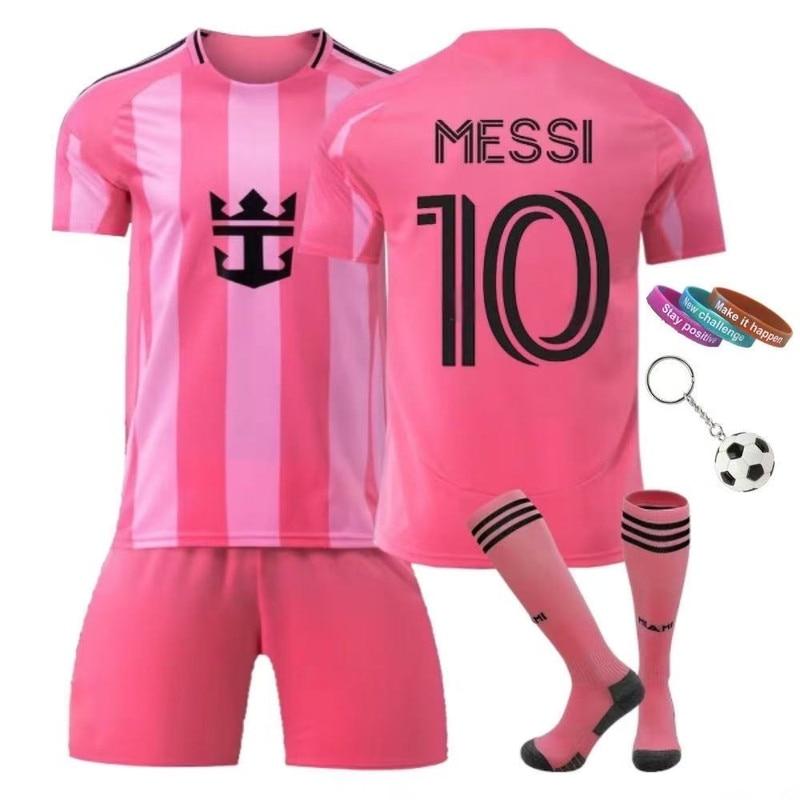 Miami Messi No.10 Kids Sport Equipment 2025/2026 Season 3 Wristbands Keychain Polyester 46795 Pink