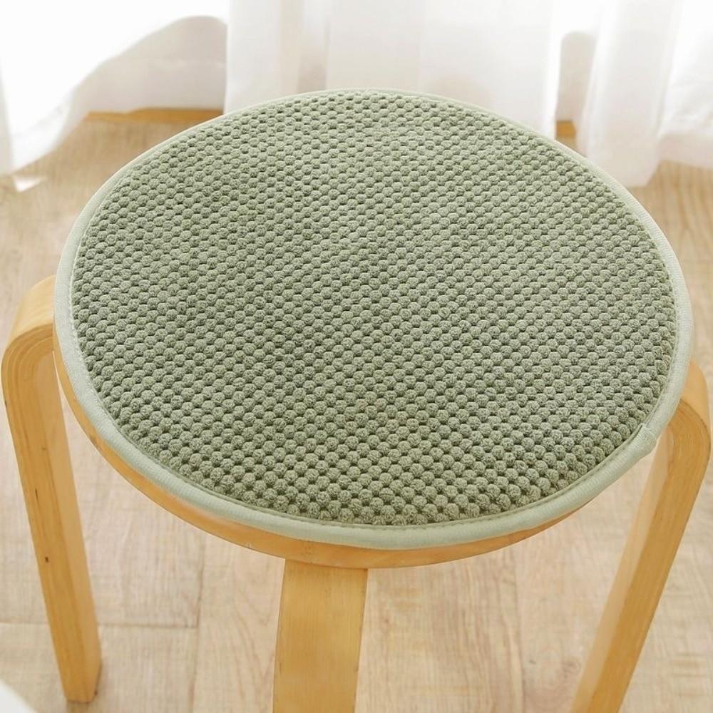 Solid Color Seat Pad 25/35cm Round Cushion Cozy Chair Cushion  Winter Season