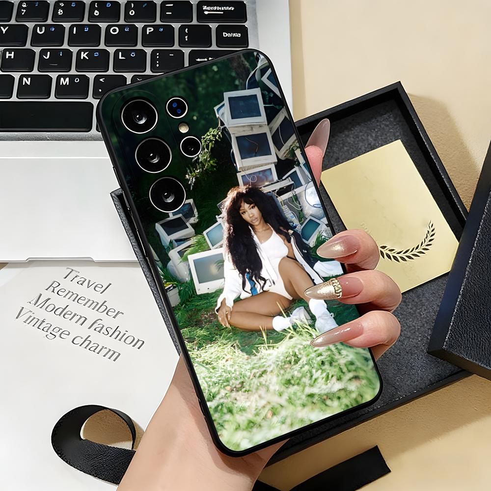 Singer SZA Lana Phone Case For Samsung S26 S25 S24 FE S23 S22 S21 Plus S20 Ultra Note20Ultra Black Soft Shell