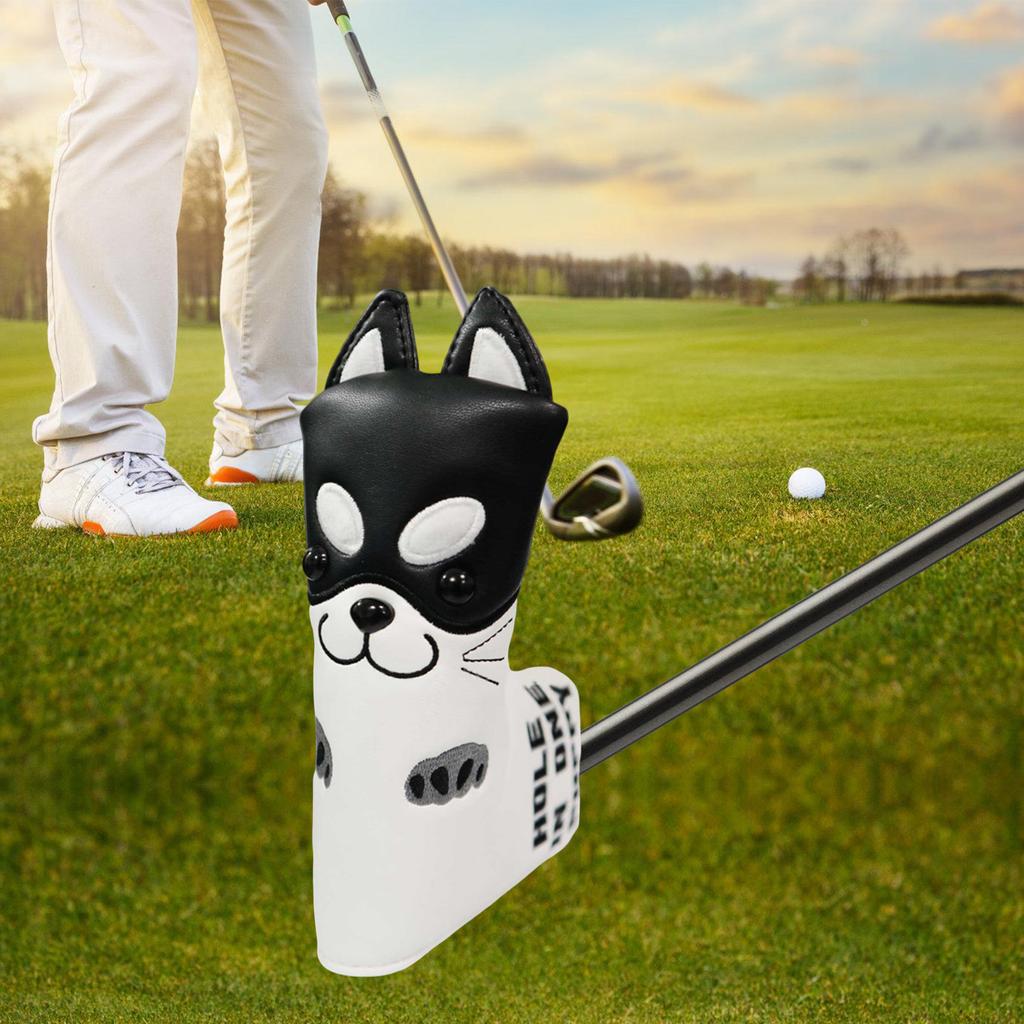 Kreskówkowy Pies PU Pokrowce na Główki Kijów Golfowych Pokrowce Ochronne na Główki Kijów Wodoodporne Pokrowce na Główki Kijów Golfowych Pokrowiec na Główkę Kija Żelaznego Wytrzymałe