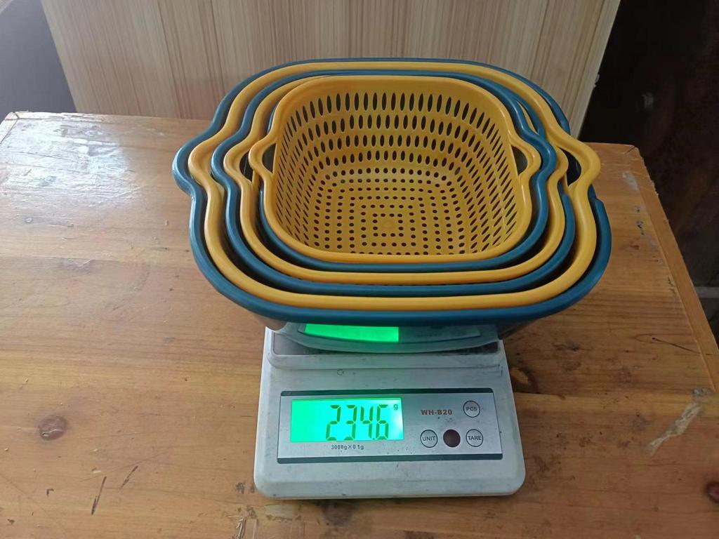 Multi-functional Double-layer Drain Basket Set for Washing Vegetables and Fruits - Available In Six or Eight Pieces for Kitchen or Living Room Use.