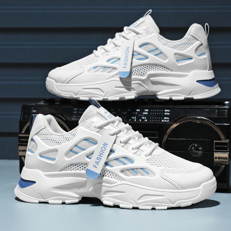Men's Breathable Sports Casual Mesh Shoes Summer Soft Sole Anti Slip Outdoor Running Shoes Student Fashion Trendy Urban Shoes