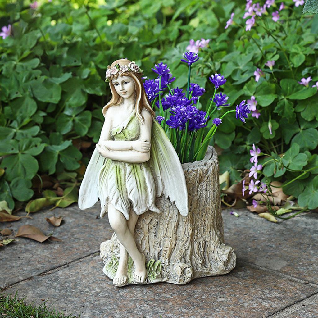 Fairies Figurines Planter Accessories Lovely Miniature Garden Statue Supplies