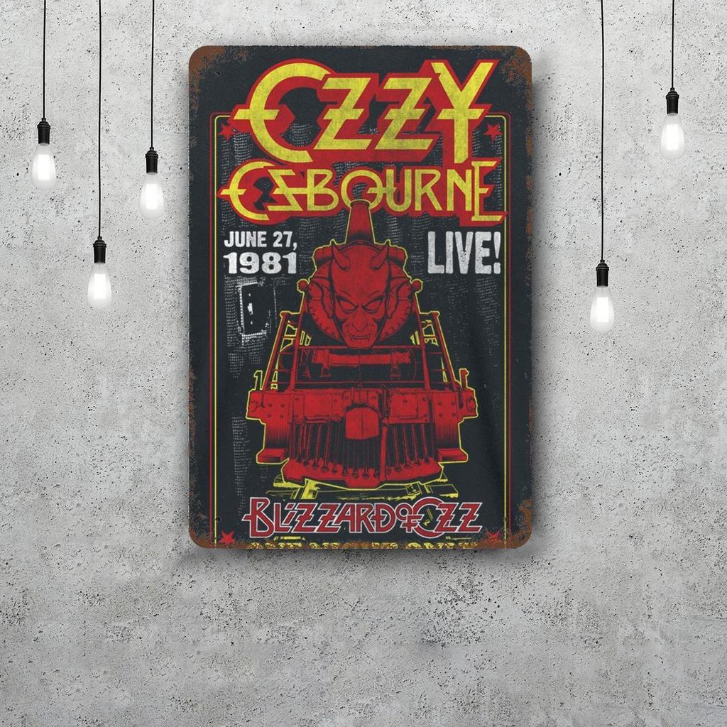 Ozzy osbourne Dekorationsposter Vintage Blechschild Metallschild Dekorative Plakette für Pub Bar Man Cave Club Wanddekoration