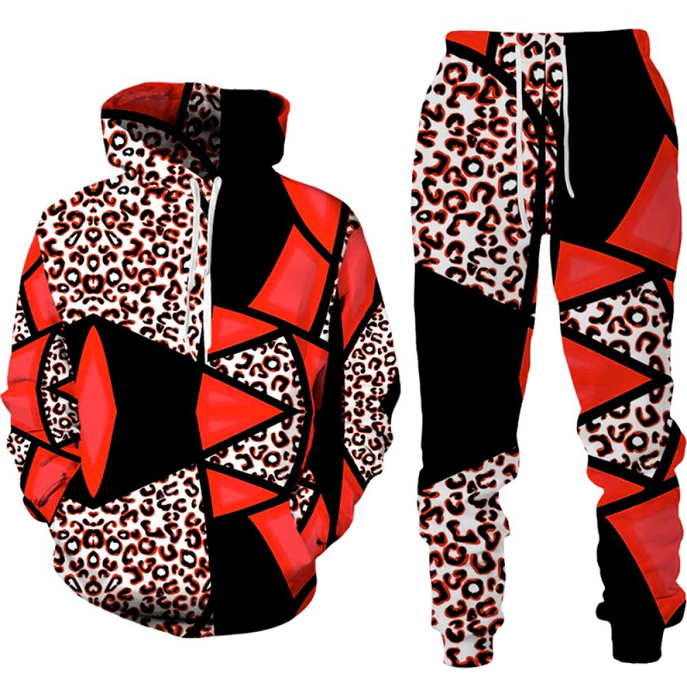 Spring Autumn Baroque Style Printing Hoodies/Pants/Tracksuit Men's Women Two Piece Suit Harajuku Oversized Men Sweatshirt Sets