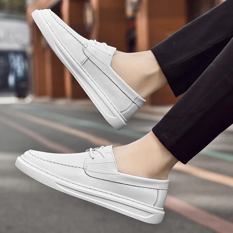 Italian Mens Casual Shoes Luxury Wedding Genuine Leather Formal Dress Boat Shoes for Men Man Tassels Loafers Male Shoes