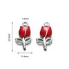 10Pcs/Lot 11.4*22.3mm Cartoon Alloy Tulip Shape Charms Loose Pendant For DIY Bracelet Necklaces Jewelry Making Accessories