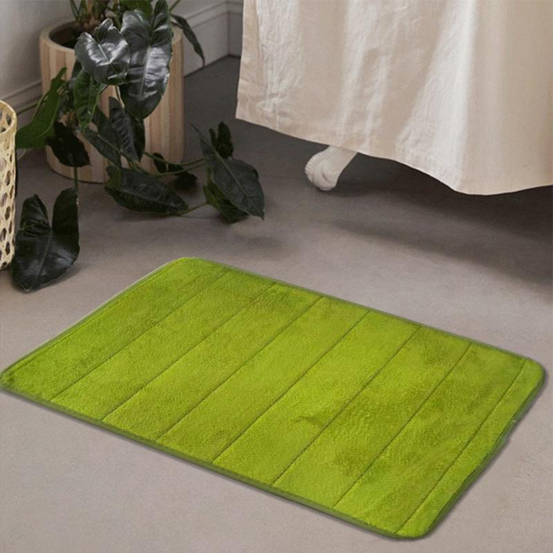 

1 шт. домашний мягкий коврик для ванной, супер впитывающие ковры для ванной комнаты, мягкие коврики из пены с эффектом памяти, пол для спальни, туалета, коврик для душа, домашний декор зелёный