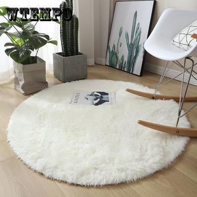 Yuvarlak Peluş Halı Tüylü Kabarık Halılar Oturma Odası Yatak Odası Yer Paspasları Yatak Kenarı Halıları Gökkuşağı Yumuşak Halı Çocuk Odası Paspası