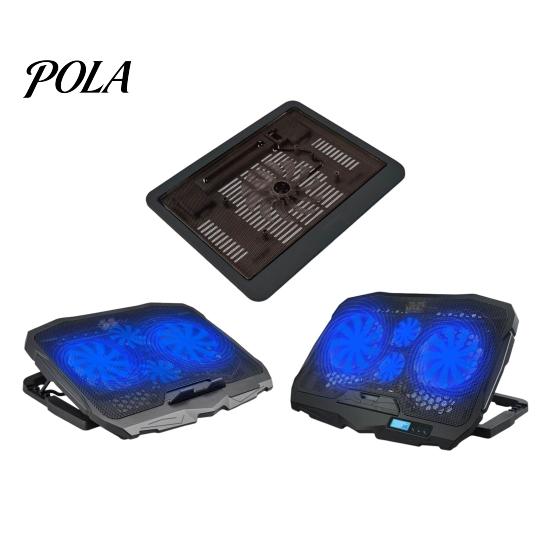 Cooling Pad Laptop with USB Ports 6 Wind Speeds Metal Mesh Fast Heat Dissipation Universal Adjustable Height Notebook Stand Central Fan Cooler